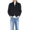 GRAPH PLATFORM Two-Way Knit Zip-Up Black