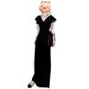 Hepburn Style V-Neck Black Dress for Women - Summer 2026 High-End Long Dress