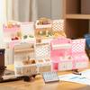 [J] 1/12 Dollhouse Simulation Kitchen Display Cabinets Model Dollhouse Miniature Kitchen Furniture Decoration Pretend Play Toys