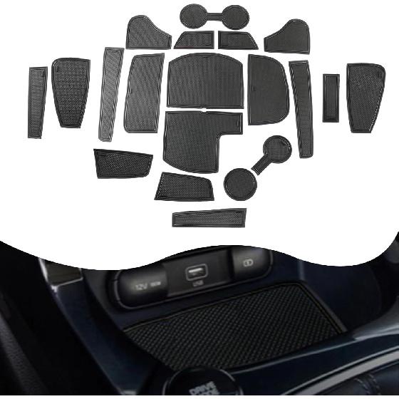 YEE PIN for Kia Seltos Center Console Liner Door Gate Slot Mats Door Mats Fit for 2021-2024 2025 Kia Seltos 2026 Accessories LX/S/EX/Nightfall