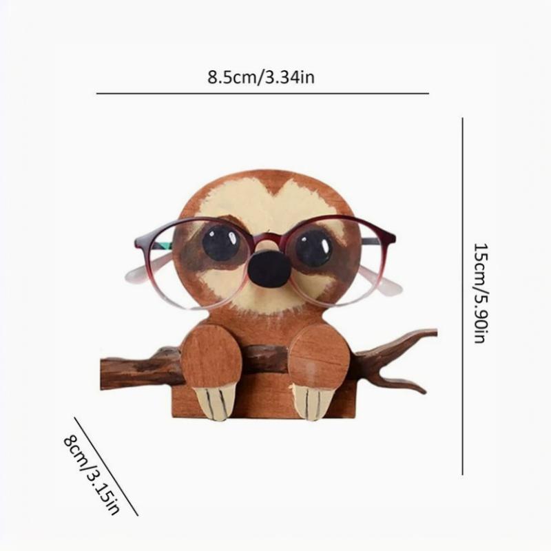 Cute Wooden Animal Sunglass Display Rack Shelf Animal Eyeglasses Show Stand Animal Glasses Rack Jewelry Storage Holders & Racks