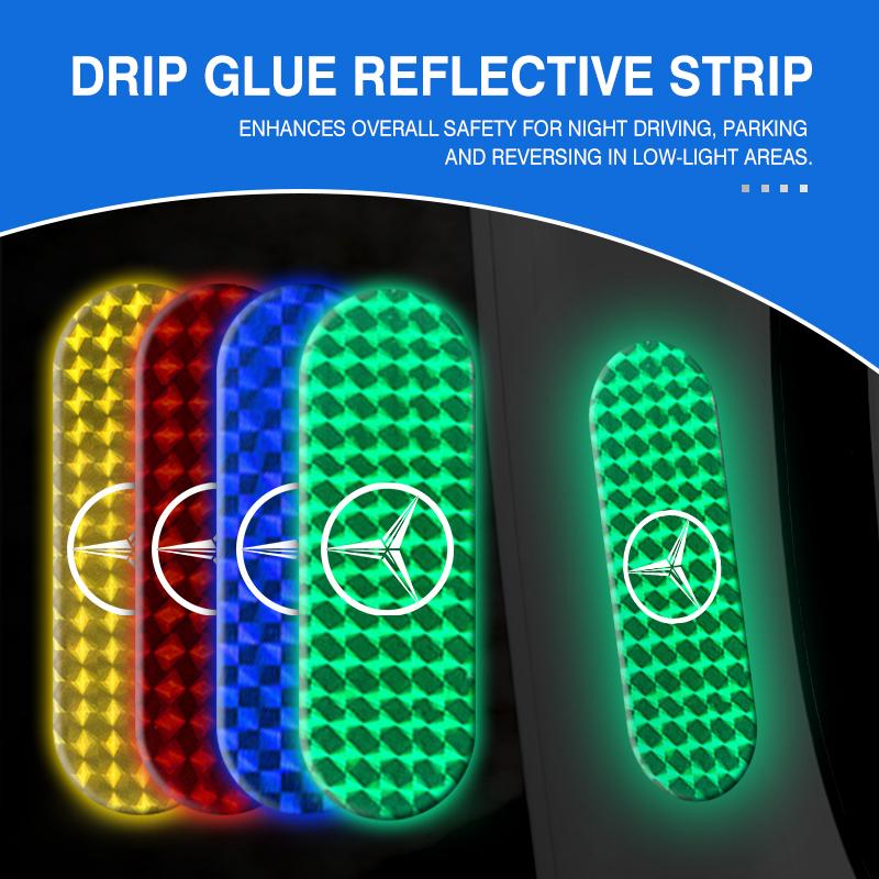AABIB1 For Benz Car Reflective Stickers Warning Reflective Tape Decorating Accessories Exclusive AMG W124 W203 W204 SPRINTER V CLASS