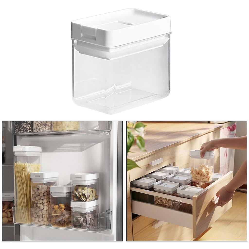 Cereal Container Clear Food Storage Box Organizer,