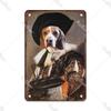 Metal Sign Gentleman Dog Wall Decor, Vintage Tin Plate for Living Room 20x30 cm