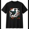 Tattoo Curlew In Nature Mens T-Shirt Bird Black 100% Cotton Wildlife Graphic Tee