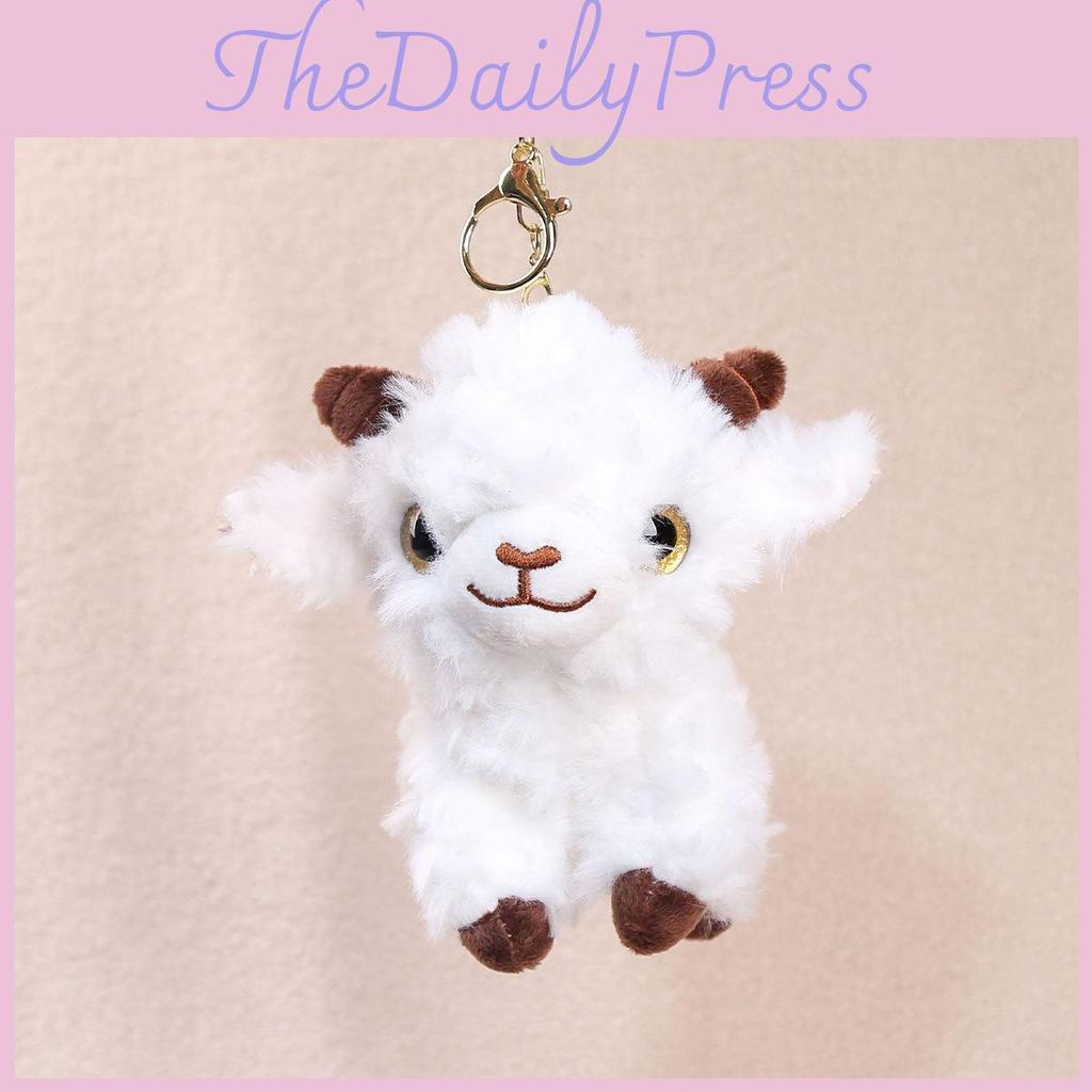 Animal Keychain Plush Featuring Sheep Soft Short Material For Collectors Girls