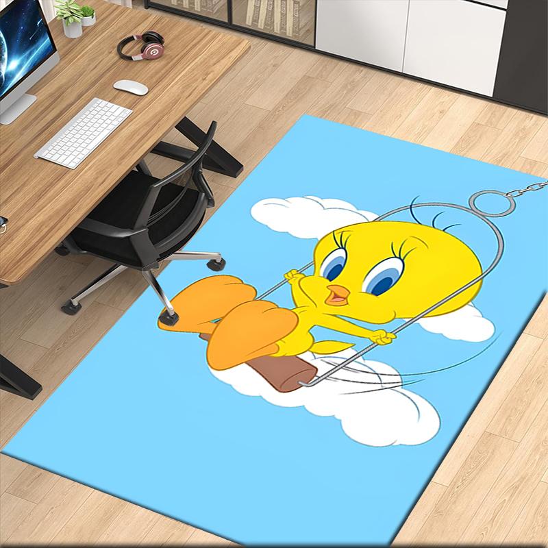 Tweety Printed Carpetrugfor Office Chair Living Room Bedroom Kitchen Room Decor Gifts