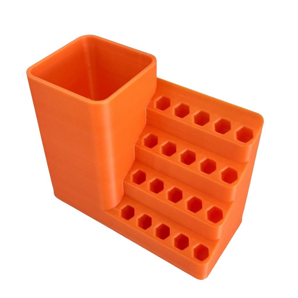 Pegboard Screwdriver Bit Organizer Toolbox with 20 25 50 10 Slots Plastic Storage Case for DIY Professional