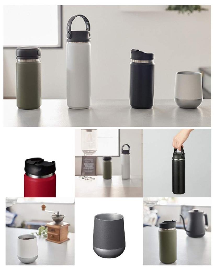 Gowell Zalatto Tumbler with Lid, Vacuum Insulated, Stainless Steel, Thermos, ColdHot Insulation, Double-Walled, 350ml, Navy (Men's Stylish Matte