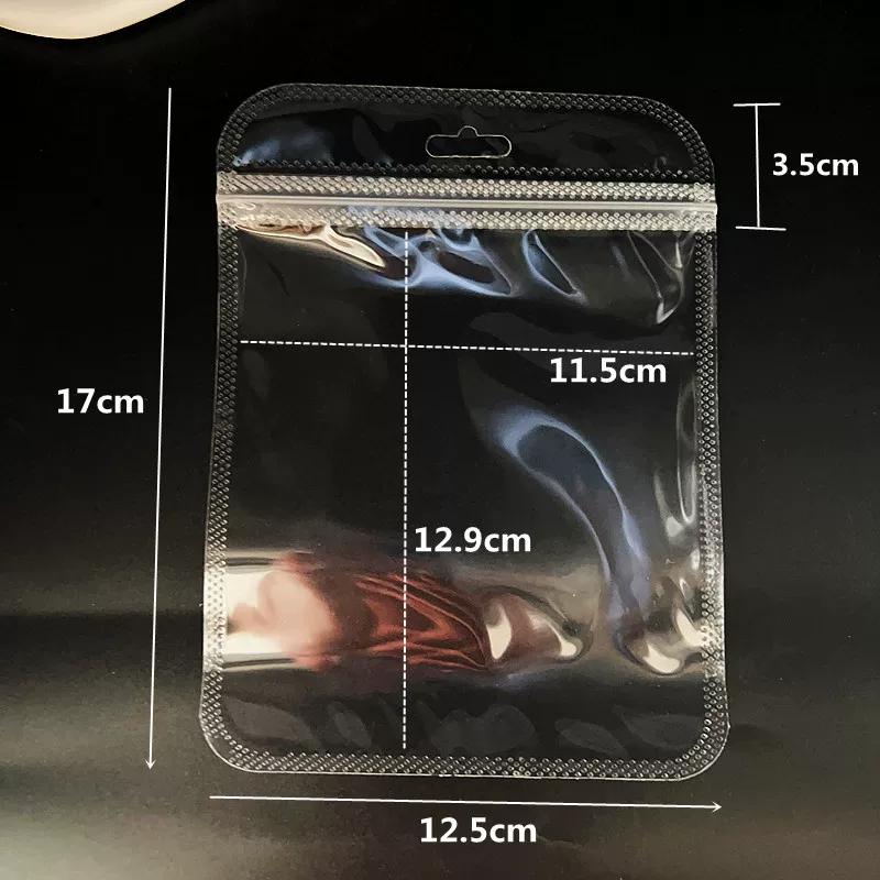 Thick Transparent Self Sealing Sack High Definition Bone Sealing Bag Jade Bracelet Accessories Storage Dust-proof Packaging Pouch with Hanging Hole