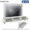 TV Schrank, 4 Fächern 1 Schublade Offenes Fach, Moderner Lowboard 90 Zoll TVs, TV Board Sideboard Möbel Wohnzimmer Esszimmer, 200x40x46cm, Weiß