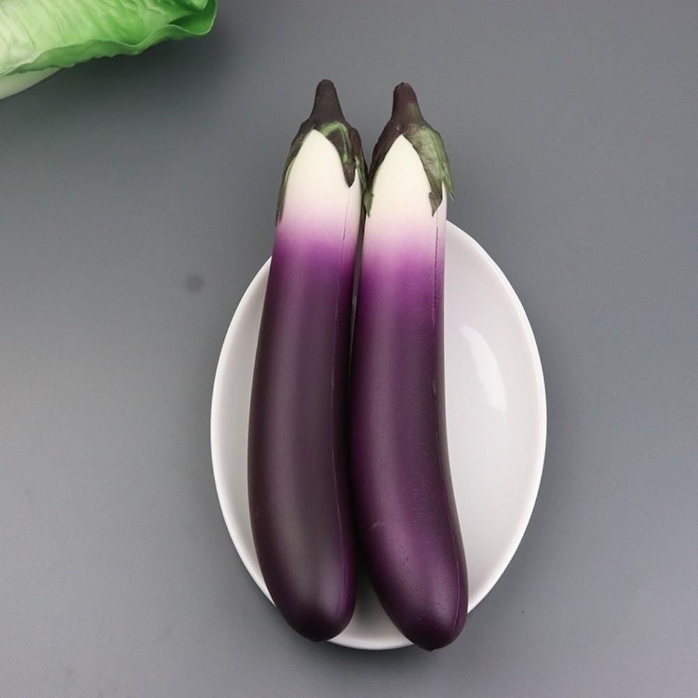 PU Artificial Vegetables Aubergine Cucumber Simulation Vegetables Ornament Corn Banana Photography Props Display Ornament
