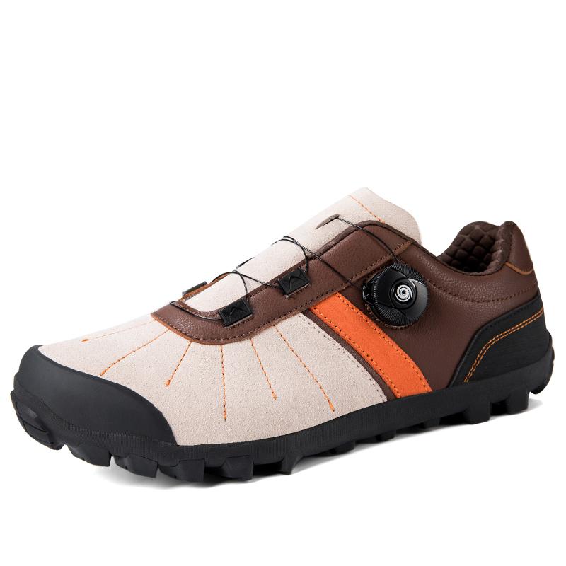 2025 New Men's Hiking Shoes Non-slip High-Quality Leather Outdoor Sneakers for Male Rotary Adjusting Clasp Men Trekking Shoes