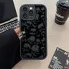 Punk Style Skull Art Print Phone Case for iPhone 17 16 15 14 13 12 11 Series Pro Max Plus