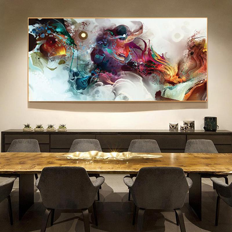 Abstrakte Fantasie Wolke Gemälde Wand Kunst Bunte Textur Leinwand Landschaft Poster und Drucke Wohnzimmer Home Decor Cuadros