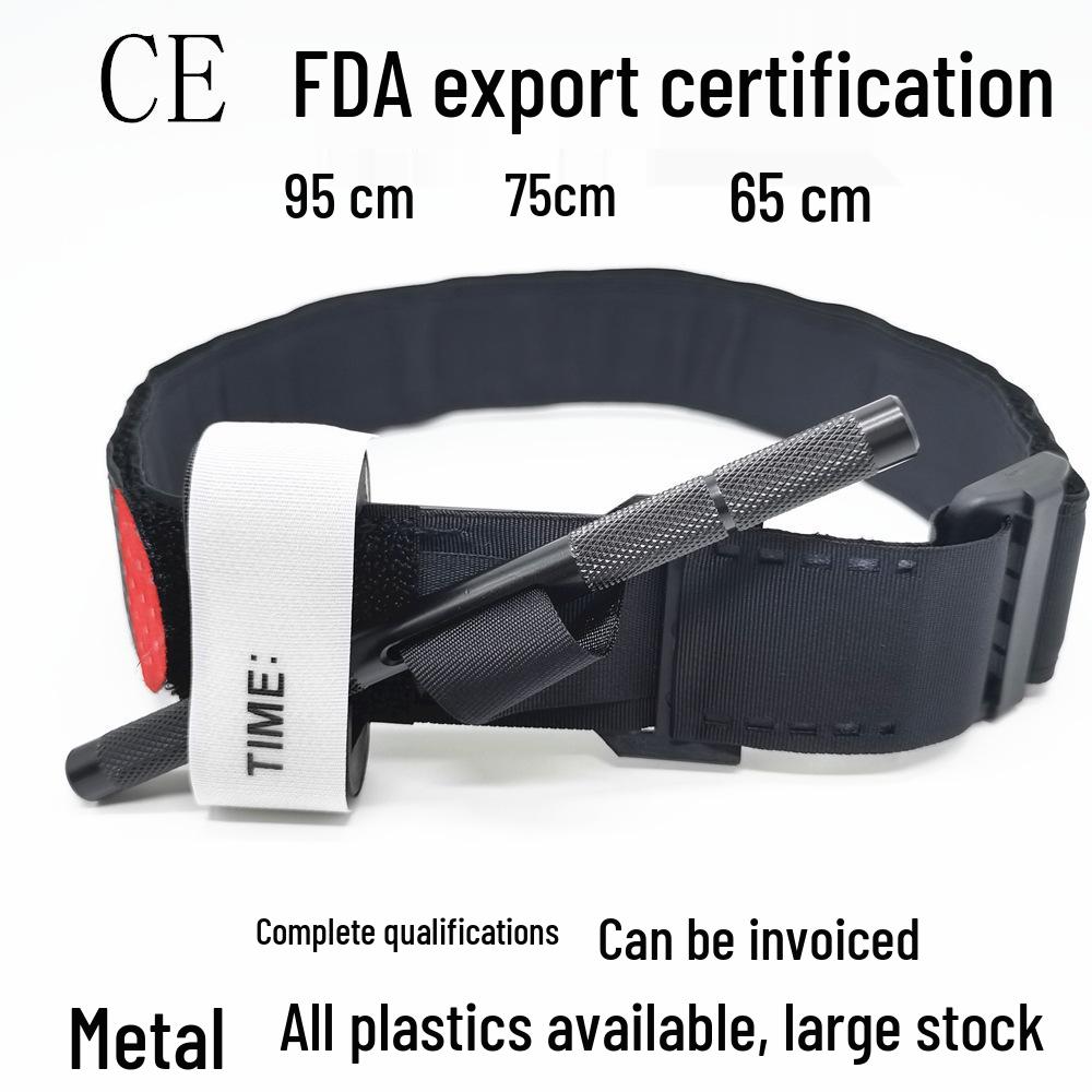 Metal Rod Windlass CAT Tourniquet - Single-Handed Operation, Available in 65cm, 75cm, 95cm