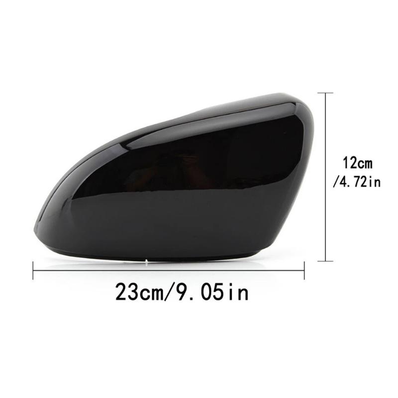 Artudatech 2pcs Gloss Black Door Wing Mirror Cover Caps Casing For VW Golf MK6 2009-2013 Car Accessories 2012 2011 2010