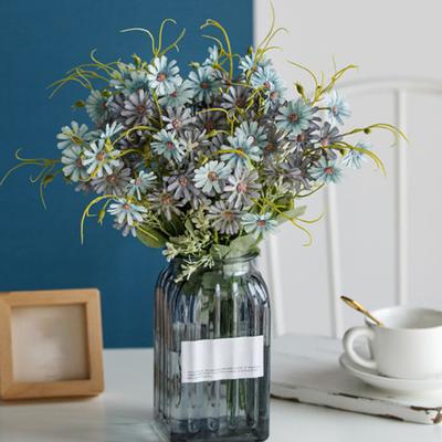 2 Piezas Ramo de Flores Simuladas Margaritas Artificiales con Tallo Flexible Flores Falsas Resistentes a la Intemperie para Jarrón Jardín Decoración del Hogar Decoración de Primavera Verano