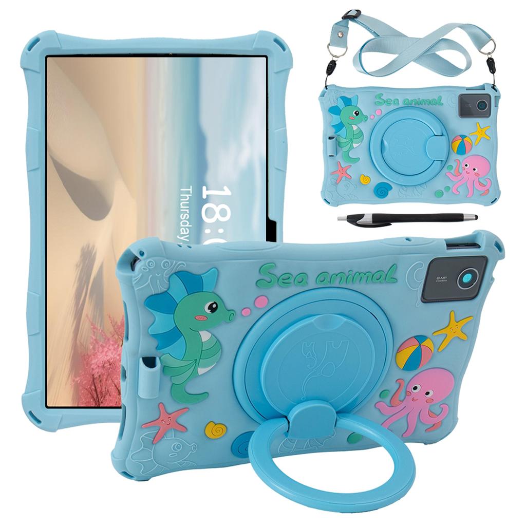 Για Lenovo Tab M11 TB330FU/331FC/Xiaoxin Pad 11 2024 Θήκη με Λουράκι Ώμου Στήριγμα Κινούμενα Σχέδια Σιλικόνη Κάλυμμα