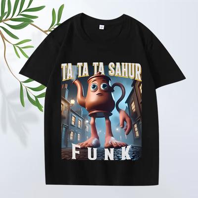 Ta Ta Ta Sahur Funk  Italian Brainrot Characters Funny Meme T Shirt Men Women 100% Cotton Short Sleeve Summer Print Unisextops