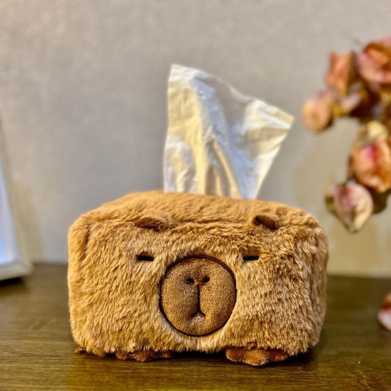 

Non-Toxic Capybara Plush Tissue Box No Stuffed Cute Home Decoration Kawaii Plush Toy 25X20X15CM