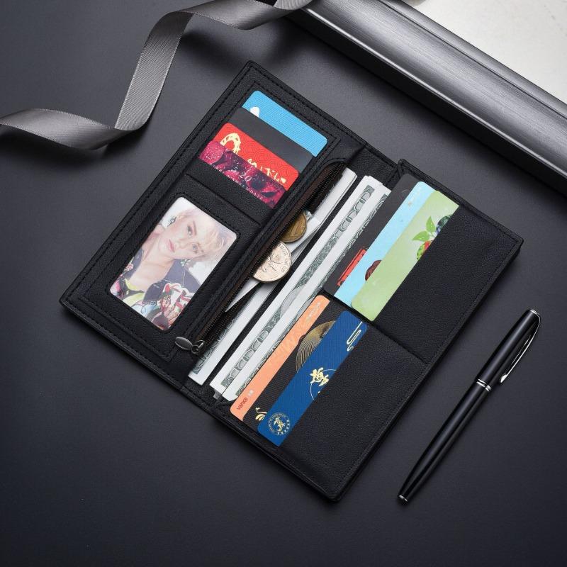 Business Ultra-thin Long Wallet Creative Multi Slot Wallet Men's Card Foreskin Clip