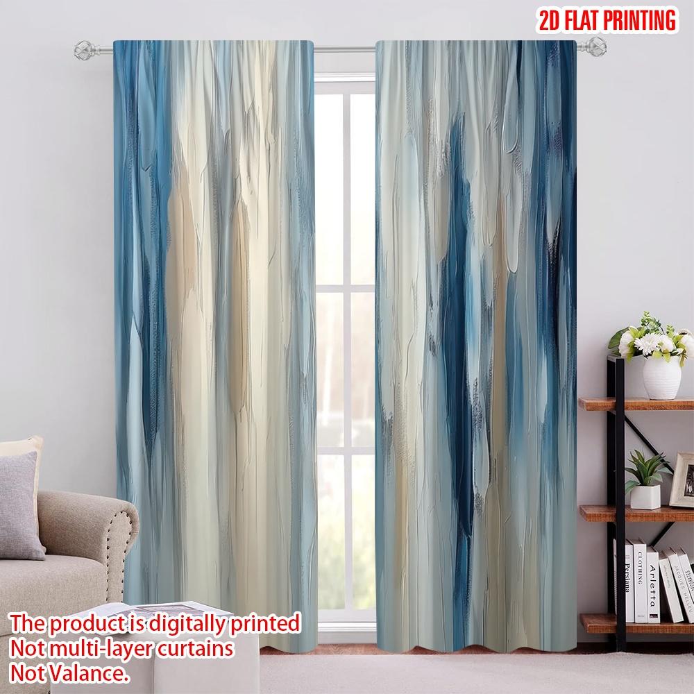 

2pcs Drapes graffiti stripe Protecting Privacy Festive Wall Decor Applies to Various room decor aesthetic 52.50 × 116.00 cm 2 pcs