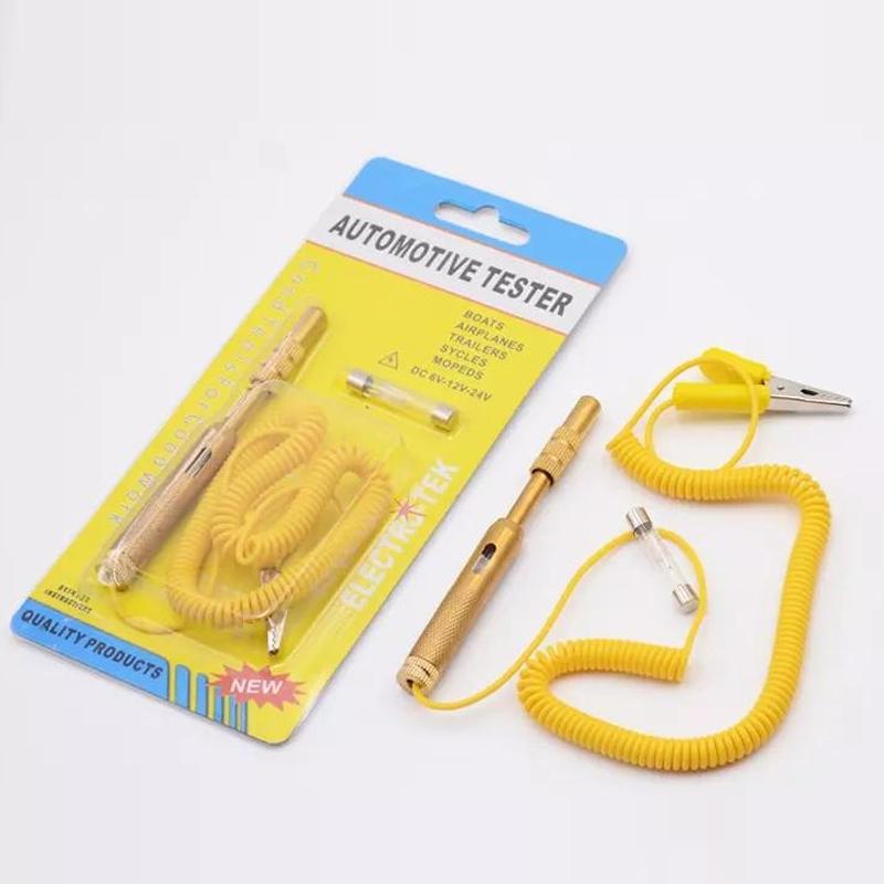 

SEAMETAL DC 6V/12V/24V Automotive Test Electric Pen Repair Test Light Circuit Electrician Test Pen for Vehicle Repair and Detection Tools золотой