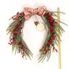 Horseshoe Christmas Wreath with Berries & Bells