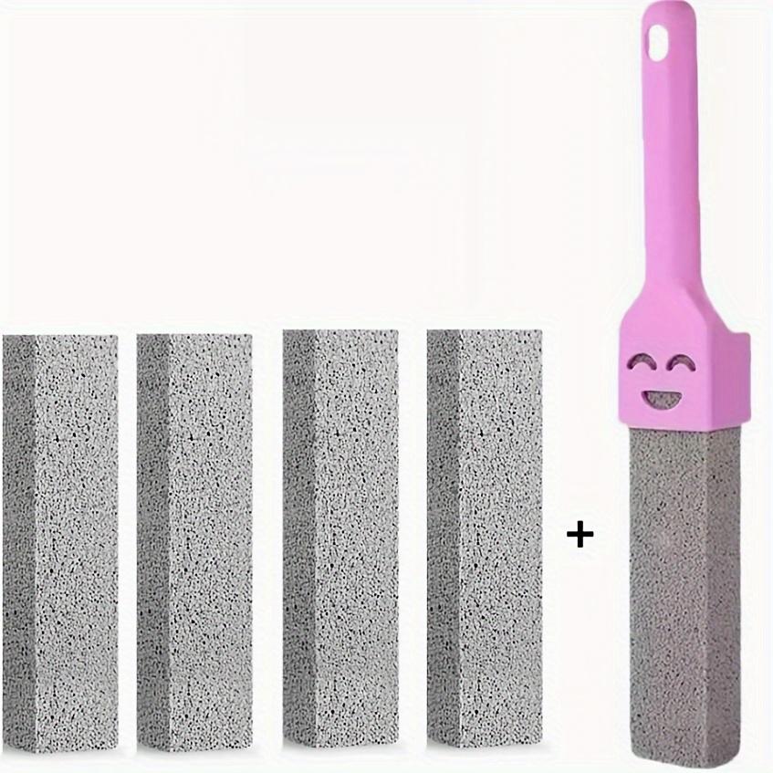 

5 шт. пемзовая туалетная щетка с ручкой, для удаления известкового налета, ржавчины и пятен с унитазов, плитки, раковин и ванн, инструменты для уборки ванной комнаты 1 Handle 5 Stone фиолетовый