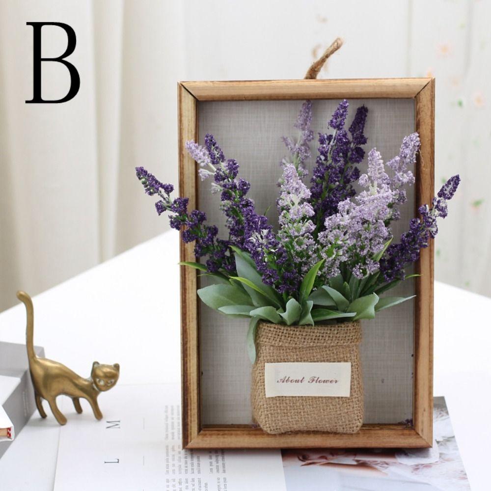 

3D Hydrangea Wall Decor Photo Frame Imitation Flowers Decoration Faux Flowers Wall Decor Home B