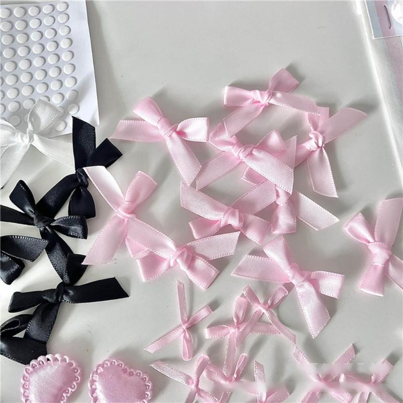 Set mit 10 modischen und niedlichen Schleifen, Schleifchen, Herz, Blume, Handarbeit, Basteldekoration, DIY-Zubehör für DIY-Enthusiasten