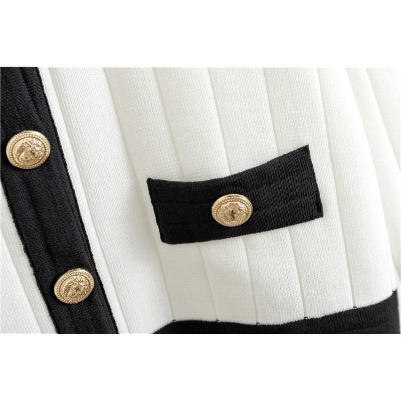 Fall Set Skirt Halter Knit Cardigan Two Piece Dresses