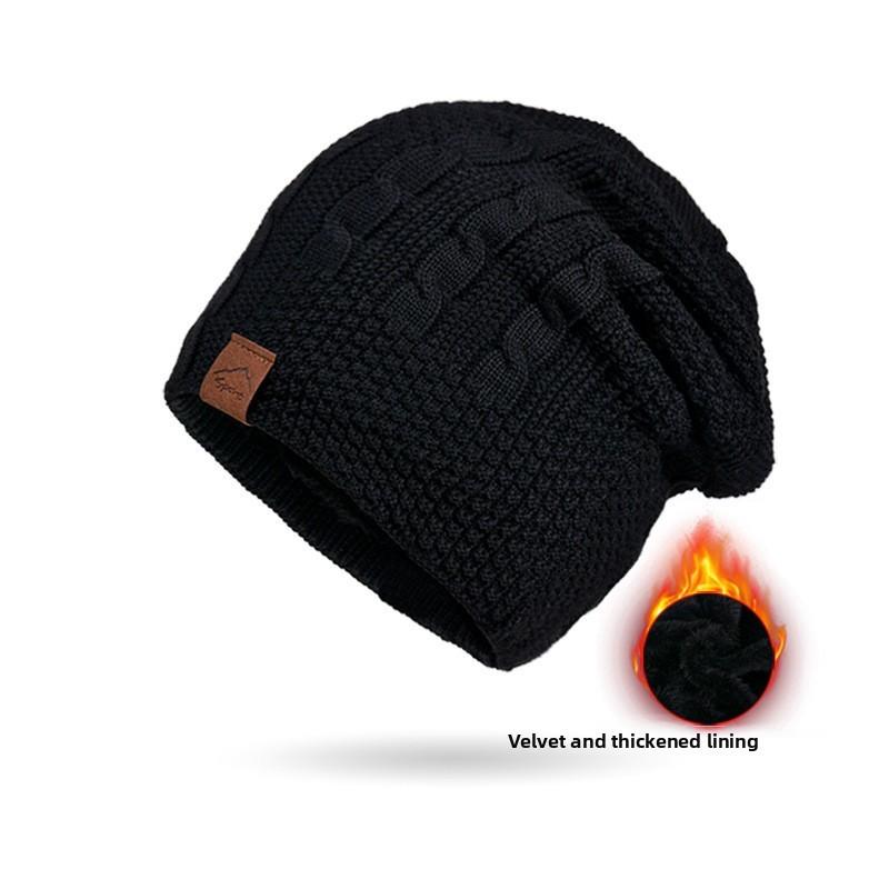 Knitted Winter Hat For Women With Thickening Lining Windproof Warmth For Outdoor Activities