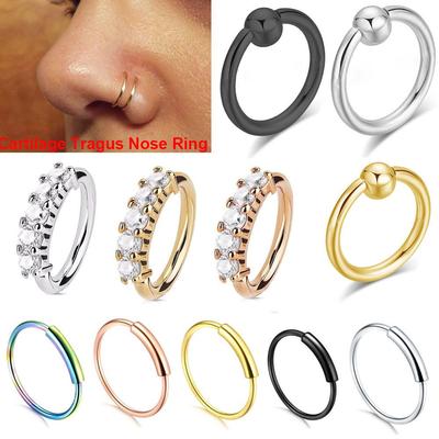 Stainless Steel Lip Ring Tragus Ear Hoop Helix Jewelry Fashion Accessories Nose Ring Body Piercing