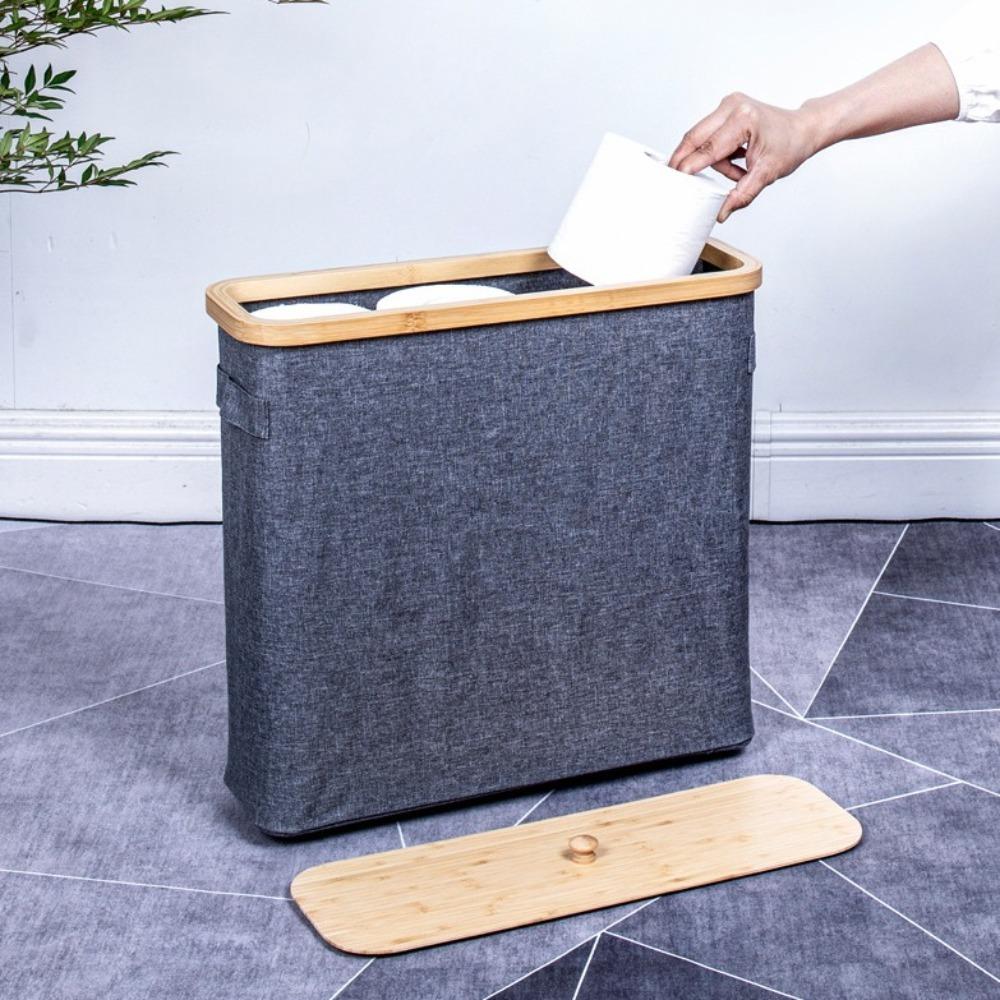 Large Capacity Toilet Paper Holder Collapsible Laundry Baskets Paper Storage Basket  Bedroom