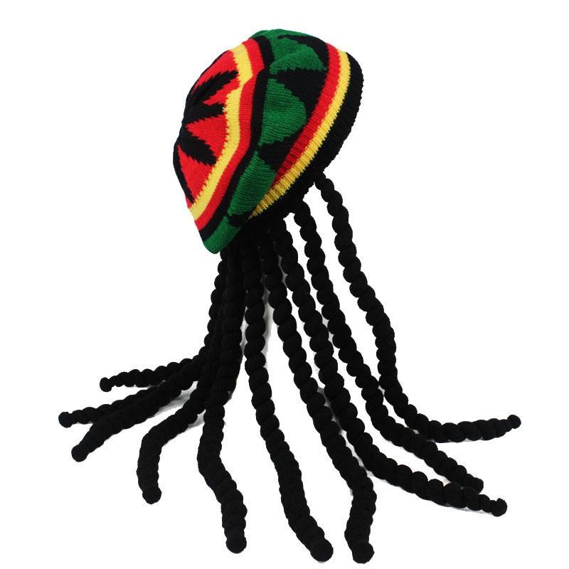 Halloween Beret Hat Fake Braids Costume Accessory For Halloween Party Stylish And Unique Beret For Spooky Celebrations Fun And Creative 