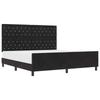 Boxspring Bed with Headboard Black 180 X 200 Cm Velvet