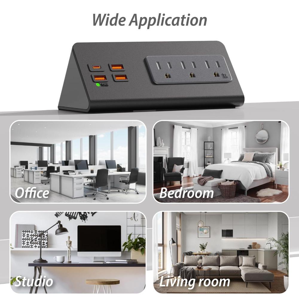 2 Meter Extension Cord Desk Clamp Power Strip PD 20W Power Outlets New Outlet Socket  Office Home