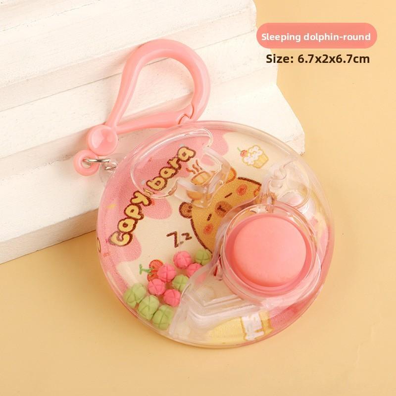 Capybara Schlüsselanhänger Cartoon mit Kunststoffbauweise für Kinderspielzimmer und Nutzung Geschenk