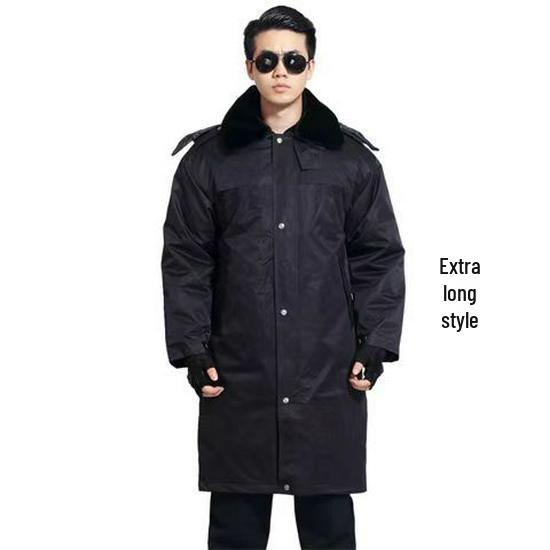 Autumn & Winter Windproof Waterproof Multi-functional Security Guard Coat with Cotton Insulation
