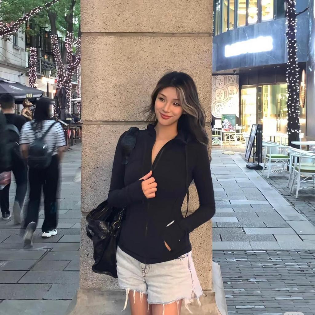 Lulu Original Women's Breathable Yoga Jacket - Spring/Autumn Fitness Top