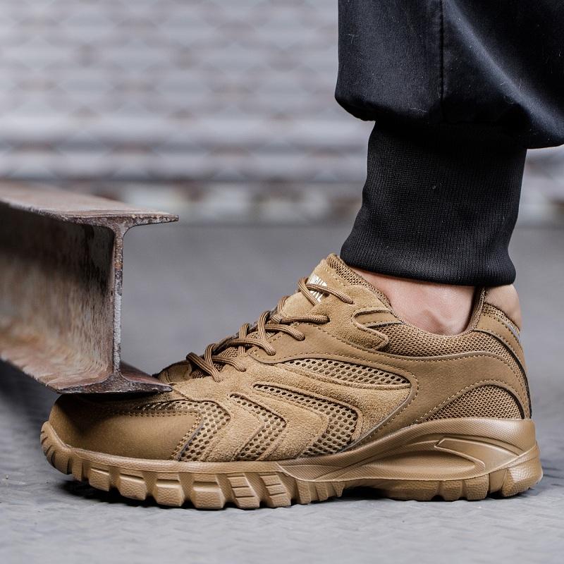 Breathable Men'S Safety Shoes European Steel Baotou Meets The Standard For Kevlar Work Shoes Protection Sneakers Lightweight