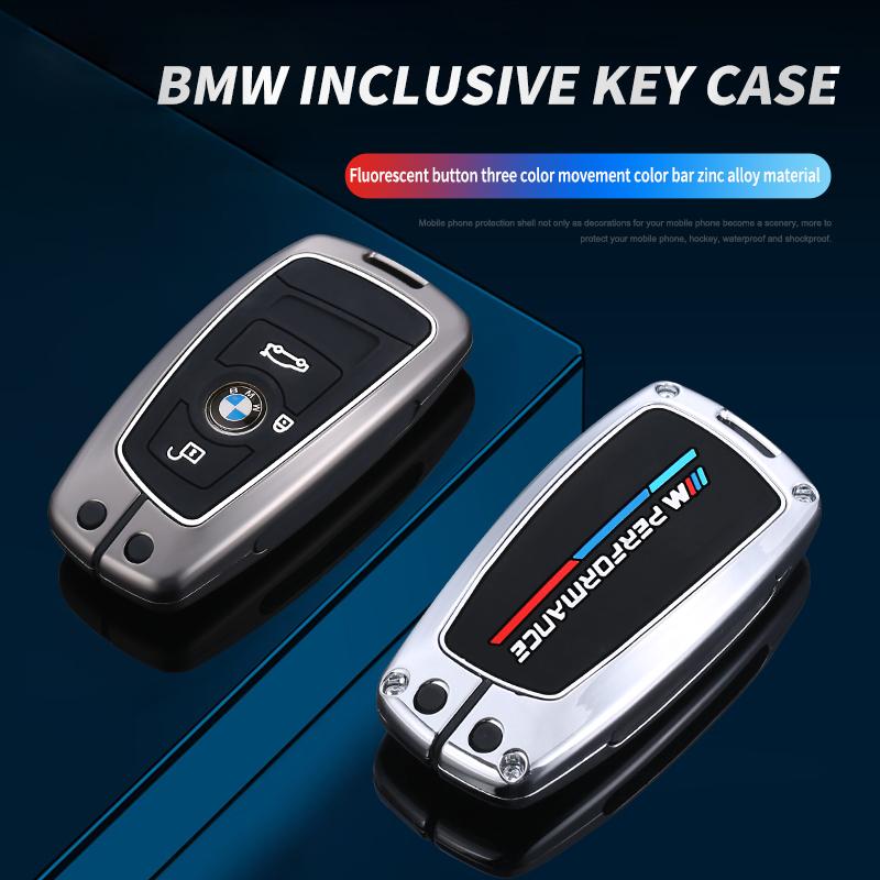 Metal Car Key Case Cover for BMW 520 F10 F30 F18 118i 320i 1 3 5 7 Series X3 F25 X4 M3 M5 Keychain Bag Shell Accessories Holder