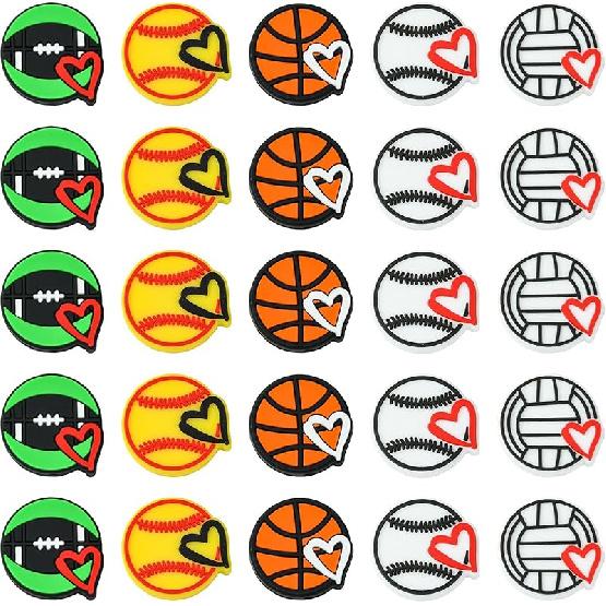 LiQunSweet 15 Pcs 15 Styles Christmas Theme Silicone Beads Santa Claus Tree Socks Snowman Snowflake Beads for DIY Jewelry Keychain Pen Craft