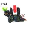 Moss Rock Aquarium Decor Spinning Waterwheel, Fish Tank Ornament, Mini Rockery Mountain Waterwheel Air Bubbler, Resin Ornament Aerating Action Hideout