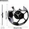 Soccer Vinyl Record Clock 12 Inch Sport Wall Clock Decor for Boy Room Home Bedroom Living Room Office Birthday Gift for Men