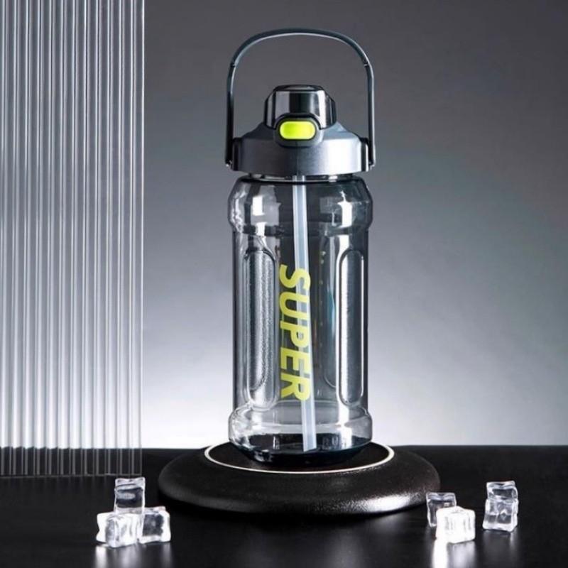 

1,5 л/2 л Портативный Большой Вместимости Термостойкий Для Занятий Спортом На Открытом Воздухе Фитнес Вода Соломинка Чашка Студенческая Чашка Мужская И Женская Бутылка 1.5L чёрный