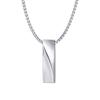 Vnox Kleine Möbius-Stab-Halsketten für Männer Frauen, Unisex Schwarzer Edelstahl 3D Vertikaler Stab-Anhänger, Lässiges Halsband