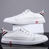 Men's Genuine Leather Shoes New Fashion Soft Casual Sneakers Men Comfortable Versatile Non-slip White Men's Shoes Fashion Flats